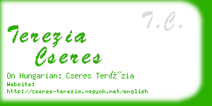 terezia cseres business card